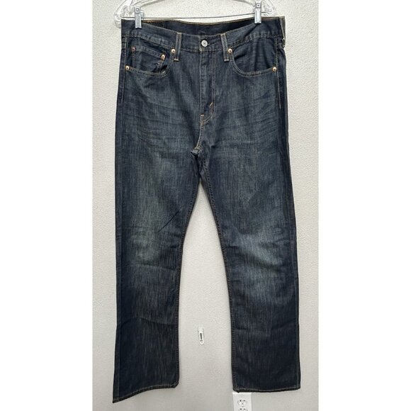 Levi's 527 Jeans Mens 34x34 Blue Slim Fit Bootcut Modern Cowboy Preppy Biker - Picture 1 of 9